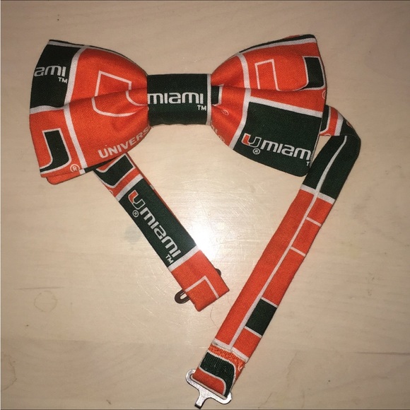 NWT UM University of Miami Spirit Bow Tie - Picture 4 of 4